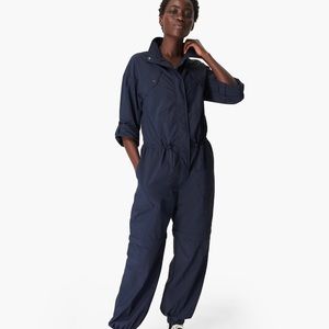 NWOT Sweaty Betty Interstellar Boilersuit Jumpsuit Romper Onesie Navy Sz XL